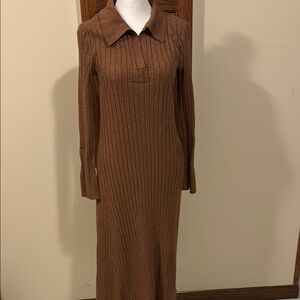 Lucky Brand Tan Knit Dress - Large